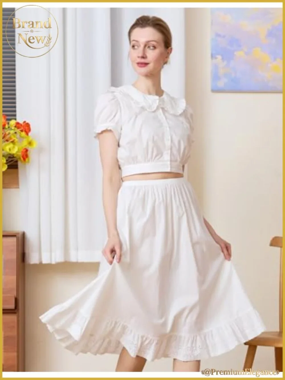 Women's 100% Cotton Half Slip for Under Dresses Lace Underskirt Anti-Static